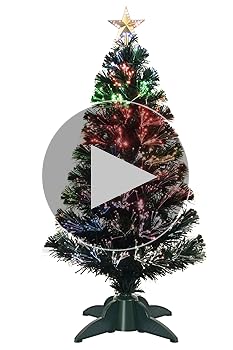 Amazon.com: 3ft Pre-Lit Fiber Optic Artificial Christmas Tree with Amazon.com: 3ft Pre-Lit Fiber Optic Artificial Christmas Tree with